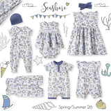 Seashore Baby Boy Romper – Bamboo Shortall One-Piece