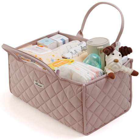 Quilted Diaper Caddy Organizer