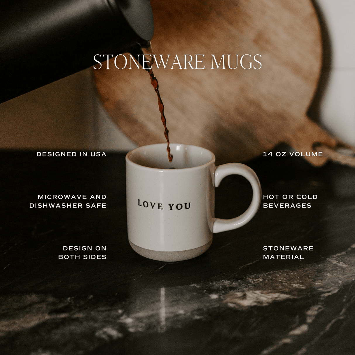 Best Teacher Ever 14oz. Stoneware Coffee Mug - HoneyBug 