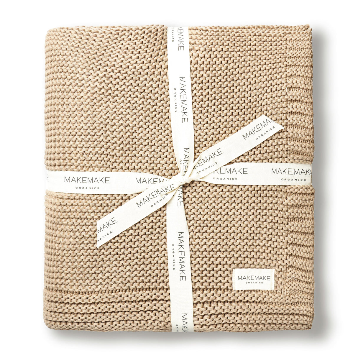 Organic Knit Throw Blanket - Sand