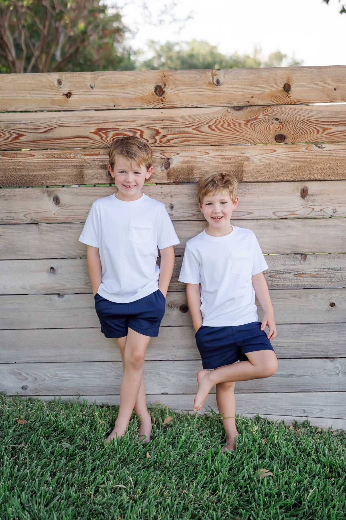 Sawyer Boys' Pima Cotton Play Shorts - Stone Khaki - HoneyBug 