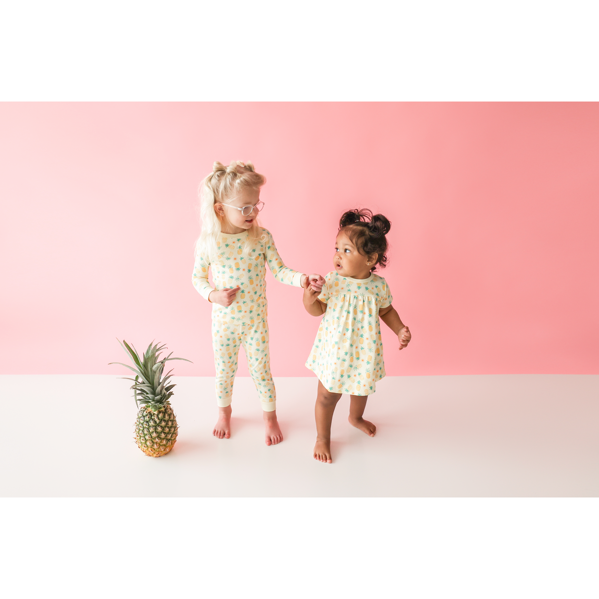Pineapple Print 2-Piece Pajama - HoneyBug 