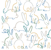 kerchief bib | bunnies - HoneyBug 