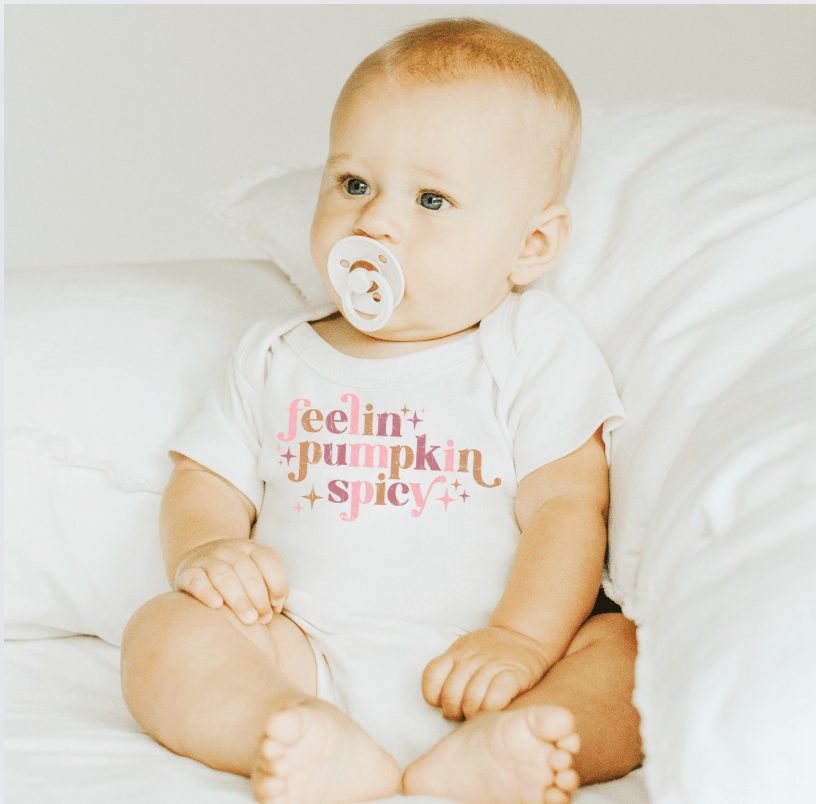 graphic bodysuit | pumpkin spicy - HoneyBug 
