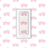 Pink Monster Trucks Bamboo Muslin Swaddle - HoneyBug 