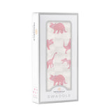 Pink Dinosaurs Bamboo Muslin Swaddle - HoneyBug 