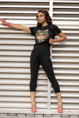 Snapback™ Postpartum Crop Leggings - Black - HoneyBug 