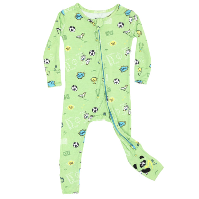 Soccer Bamboo Convertible Footie - HoneyBug 
