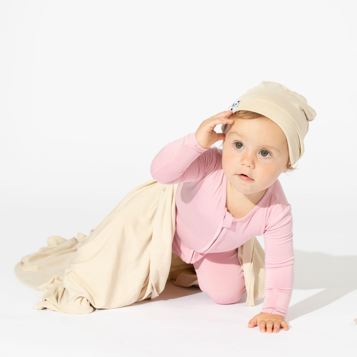 Dusty Rose Bamboo Convertible Footie - HoneyBug 