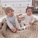 Cloud Grey Bamboo Convertible Footie - HoneyBug 