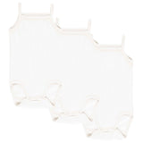 3 Pack Ribbed Undershirts - No Scallop - HoneyBug 