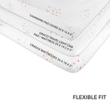 Changing Pad Cover | Cradle Sheet - Dusty Pink Raindrops - HoneyBug 