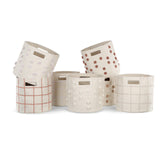 Handmade Canvas Storage Basket Pom Pom - Pecan - HoneyBug 