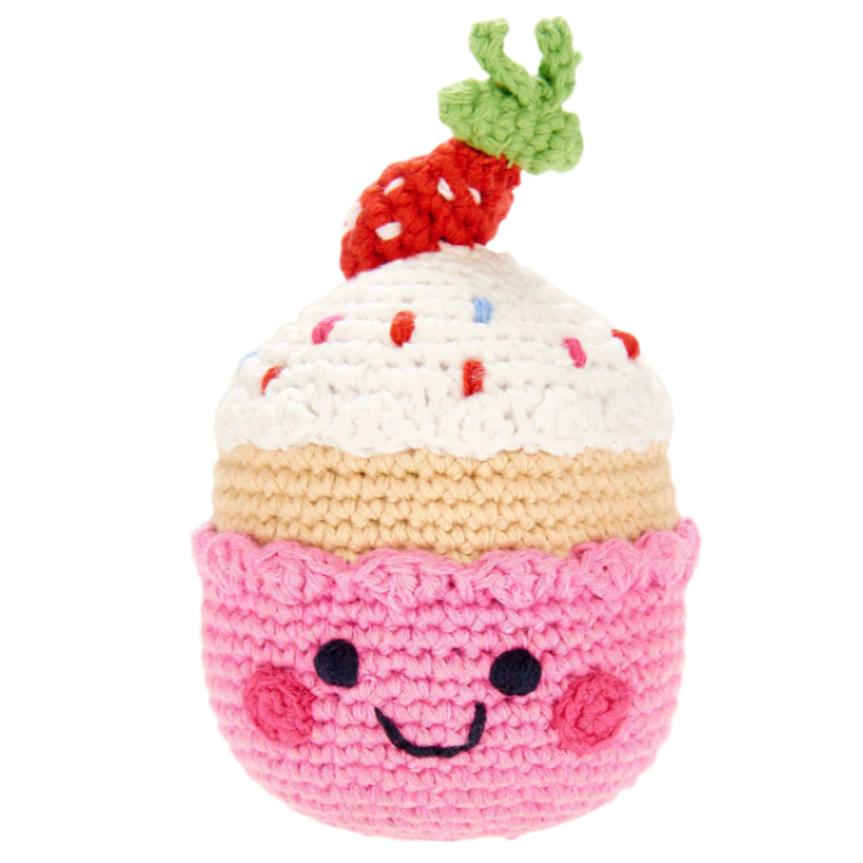 Pretend Play Food Rattle - Strawberry Cupcake - HoneyBug 