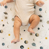 Stretch Knit Crib Sheet - Planets - HoneyBug 