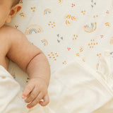 Stretch Knit Crib Sheet - Rainbows - HoneyBug 