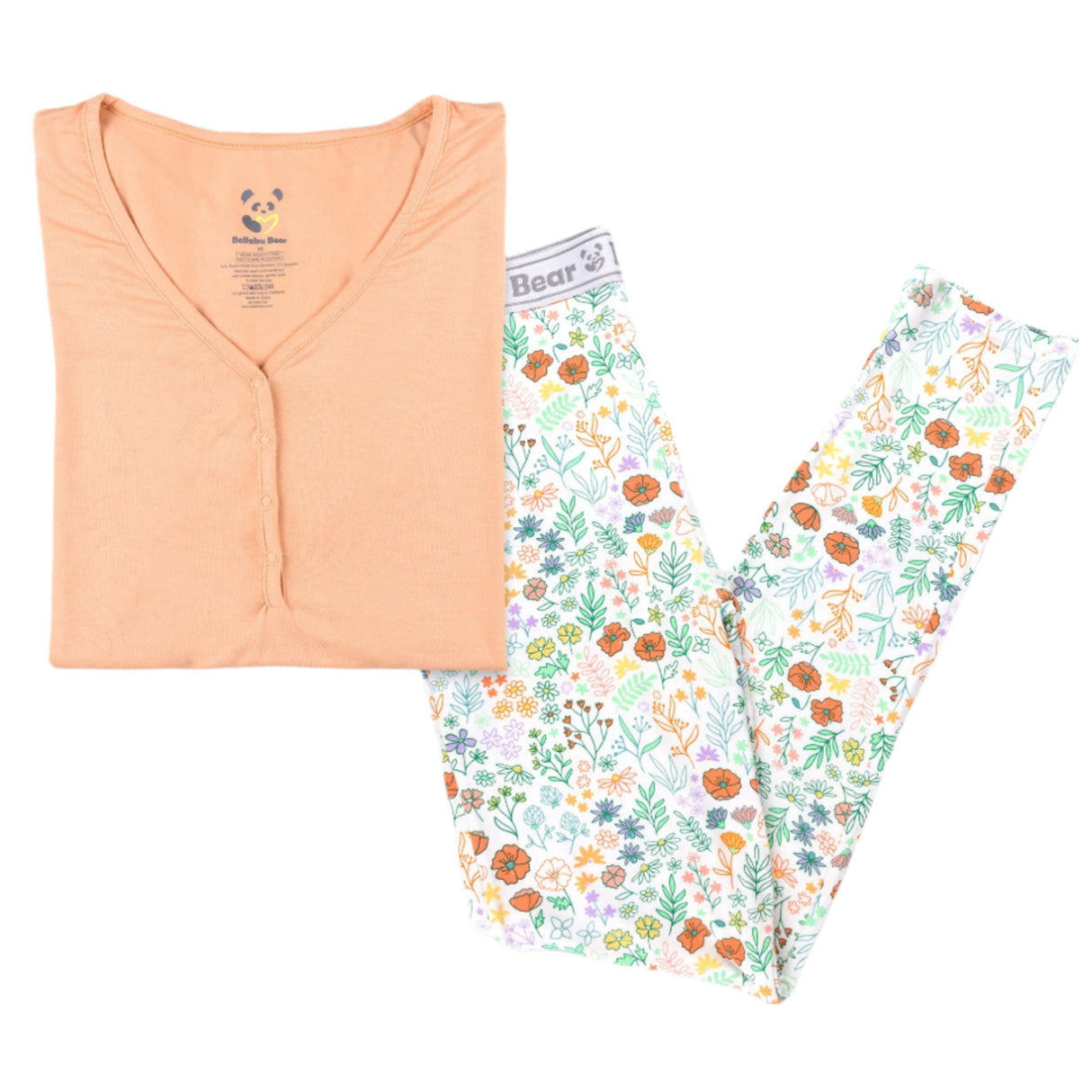 Summer Floral Bamboo Women's Pajama Set - HoneyBug 