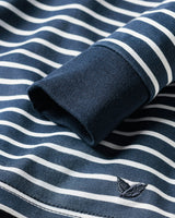 Kid's Pima Snug Fit Pajama Set in Navy Stripe