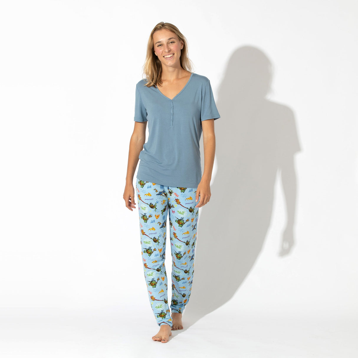 Teenage Mutant Ninja Turtles: Mutant Mayhem Movie Bamboo Women's Pajama Set - HoneyBug 