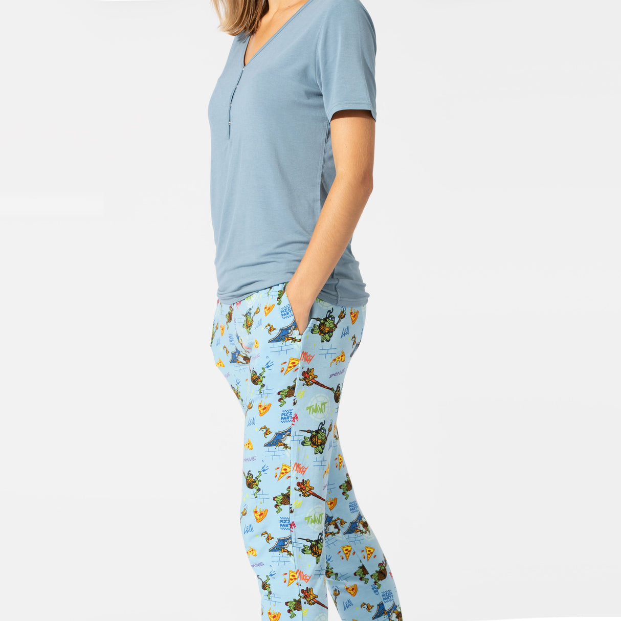 Teenage Mutant Ninja Turtles: Mutant Mayhem Movie Bamboo Women's Pajama Set - HoneyBug 