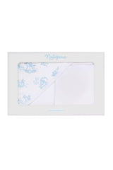 Blue Toile Hooded Towel - HoneyBug 