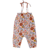 Muslin Tie Shoulder Jumpsuit - Zinnia Bloom - HoneyBug 