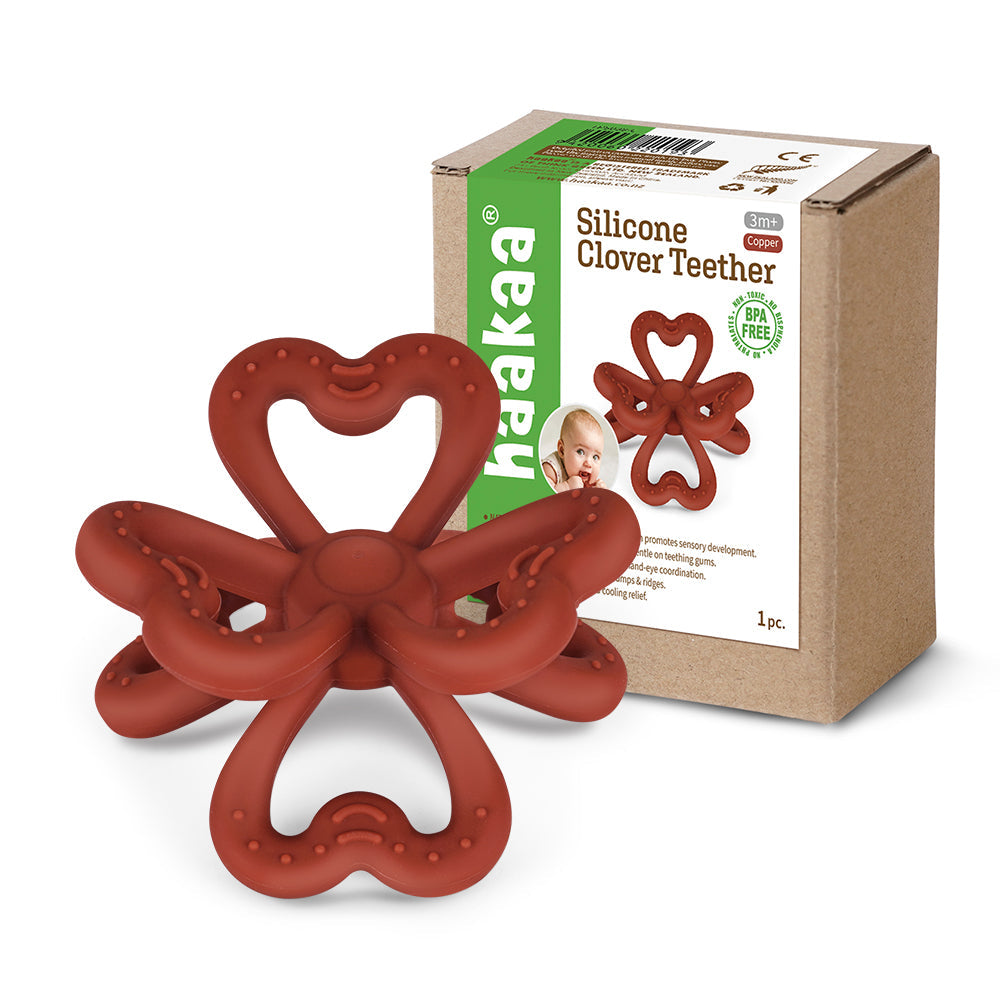 Haakaa Silicone Clover Teether 1 PK - HoneyBug 