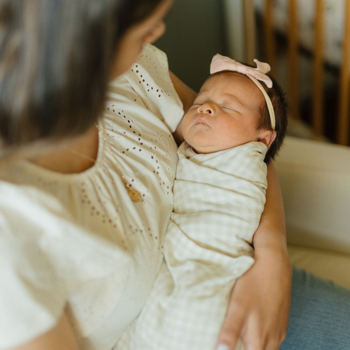 Stretch Knit Swaddle Blanket 2 Pack - Rainbows - HoneyBug 