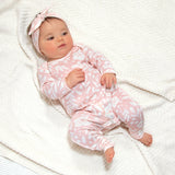 Pretty-In-Pink Cotton Romper - HoneyBug 