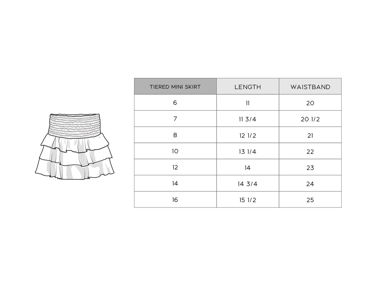 Tiered Mini Skirt