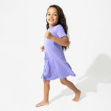 Poppin Purple Bamboo Girls' Short Sleeve Dress - HoneyBug 