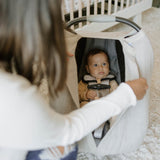 Cotton Muslin Car Seat Canopy - Porpoise - HoneyBug 