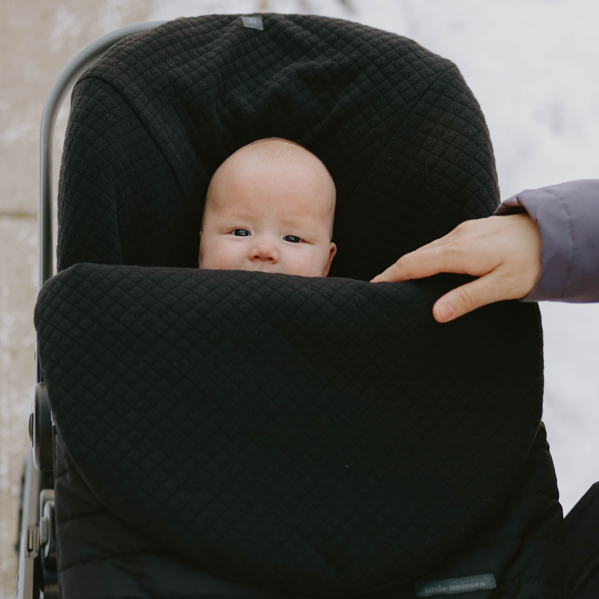 Infant Car Seat Footmuff - Black - HoneyBug 