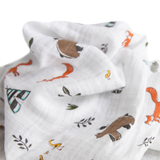 Cotton Muslin Swaddle Blanket 3 Pack - Forest Friends 2 - HoneyBug 