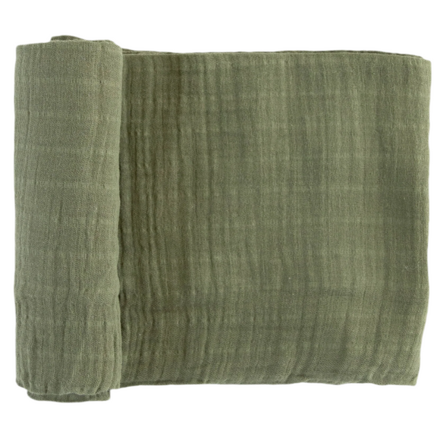 Cotton Muslin Swaddle Blanket - Fern - HoneyBug 