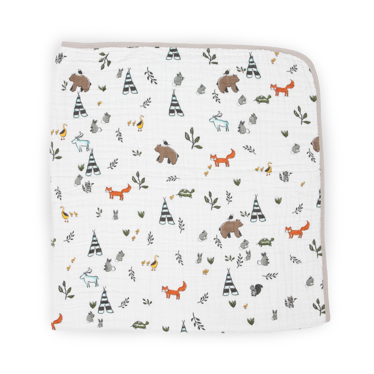 Original Cotton Muslin Quilt - Forest Friends - HoneyBug 