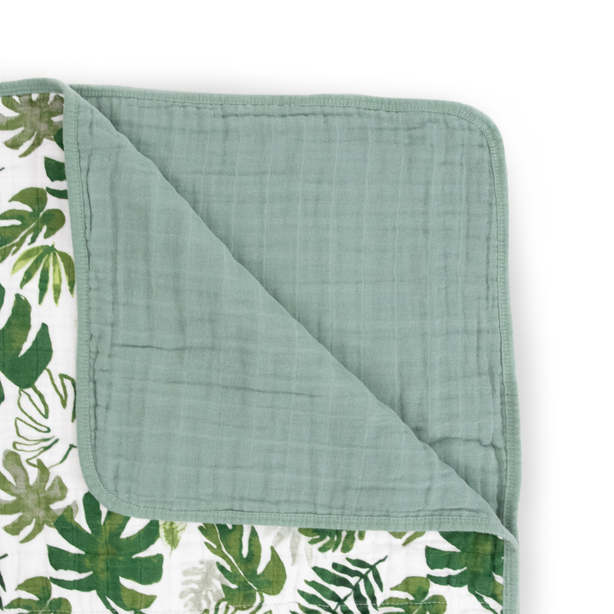 Original Cotton Muslin Quilt - Tropical Leaf - HoneyBug 