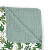 Original Cotton Muslin Quilt - Tropical Leaf - HoneyBug 