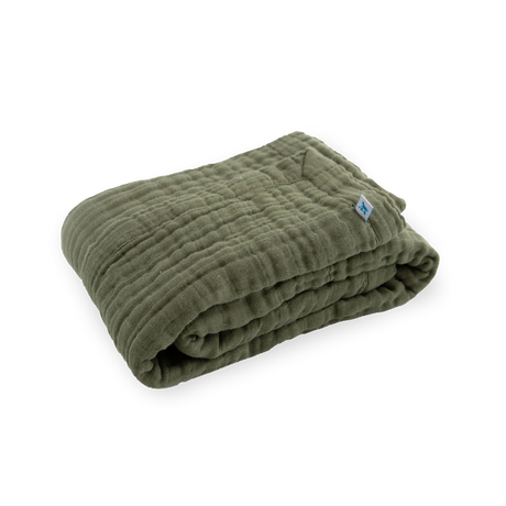 Cotton Muslin Baby Quilt - Fern - HoneyBug 