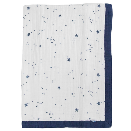 Cotton Muslin Baby Quilt - Shooting Stars - HoneyBug 