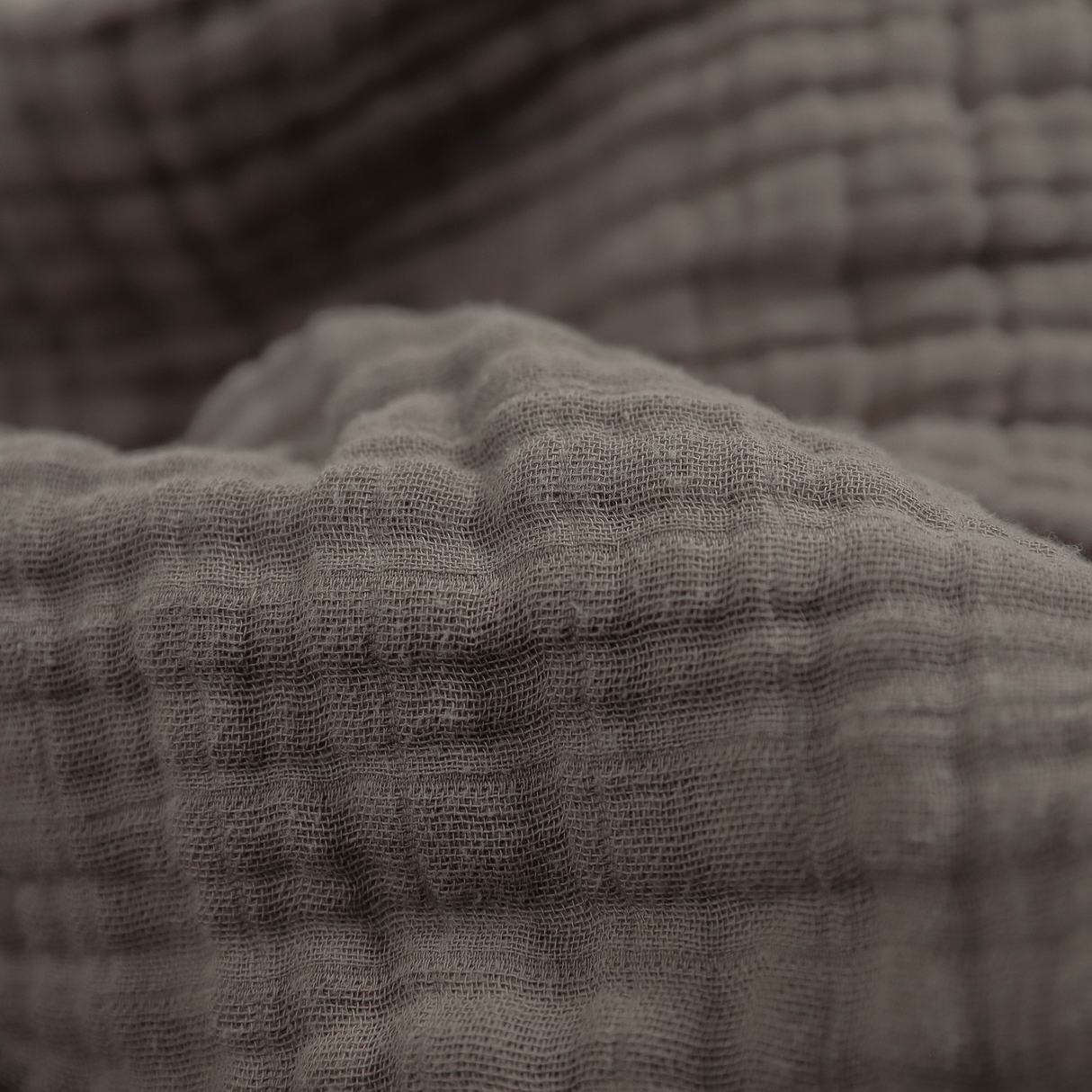 Cotton Muslin Baby Quilt - Mocha - HoneyBug 