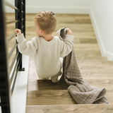 Cotton Muslin Baby Quilt - Mocha - HoneyBug 