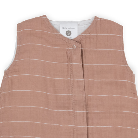 Cotton Muslin Sleep Bag - Mauve Stripe - HoneyBug 