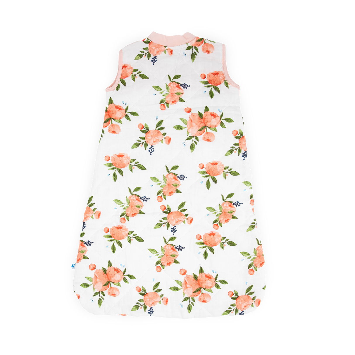 Cotton Muslin Quilted Sleep Bag - Watercolor Roses - HoneyBug 