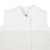 Cotton Muslin Quilted Sleep Bag - Tan Gingham - HoneyBug 