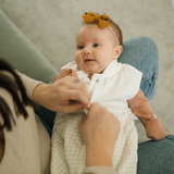 Cotton Muslin Quilted Sleep Bag - Tan Gingham - HoneyBug 