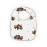 Cotton Muslin Classic Bib 3 pack - Bison - HoneyBug 