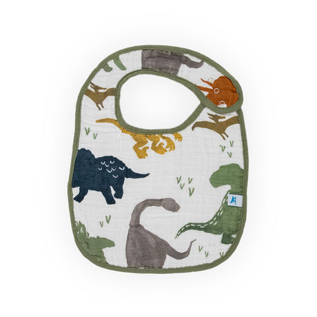 Cotton Muslin Classic Bib 3 Pack - Dino Friends - HoneyBug 