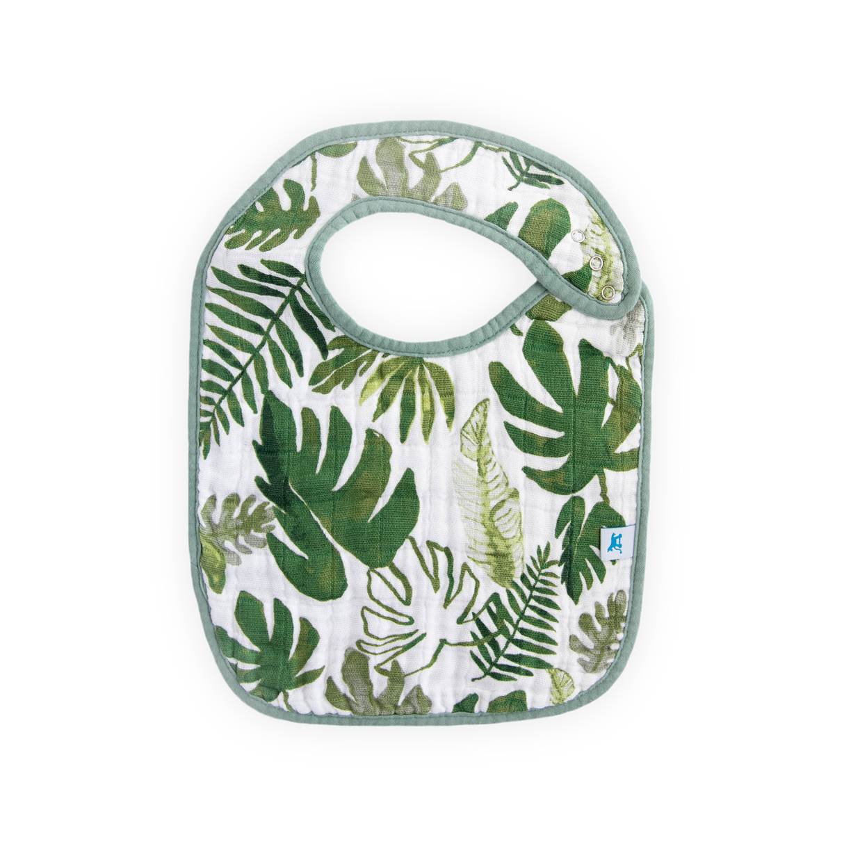 Cotton Muslin Classic Bib 3 Pack - Tropical Leaf - HoneyBug 