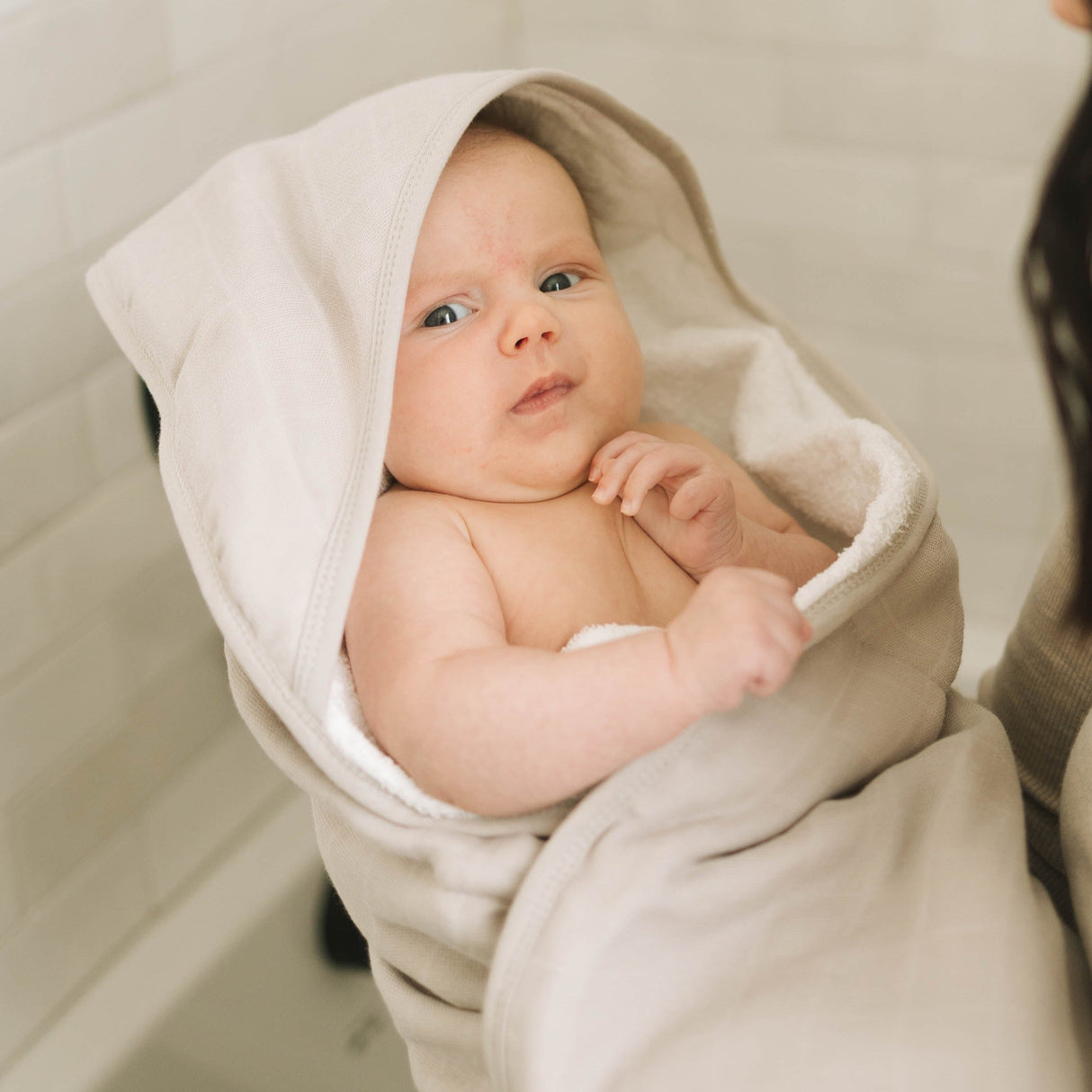 Infant Hooded Towel - Porpoise - HoneyBug 